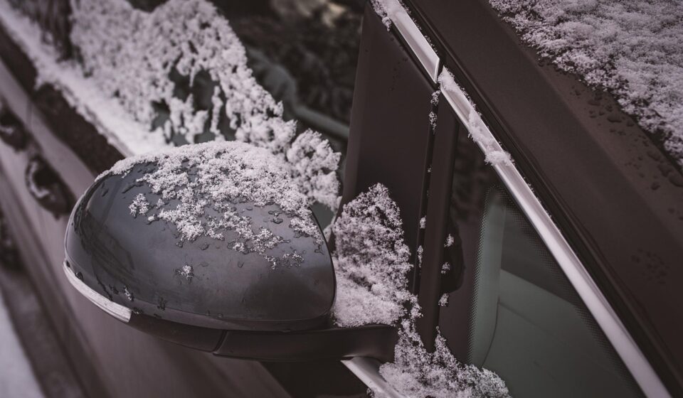 car, side mirror, snow, ice, car wallpapers, side-view mirror, automobile, frozen, nature, winter, close-up
