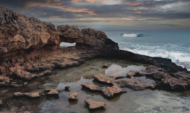 rock formation, coast, waves, sea, rocky coast, beach, seashore, nature, seascape, scenery, cyprus, ayia napa