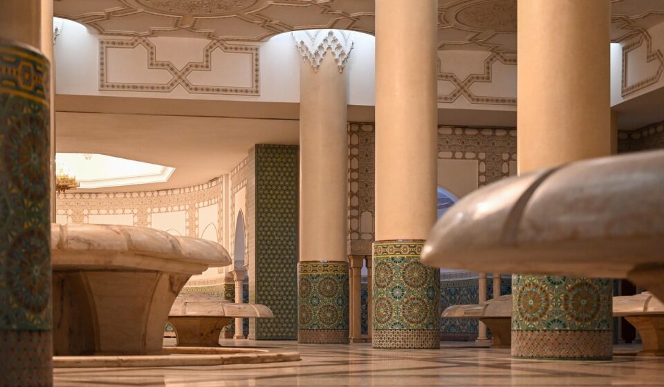 casablanca, morocco, hassan ii mosque, religion, inner space, columns, travel, mosaic, architecture, mosque, mosque, mosque, mosque, mosque, mosque