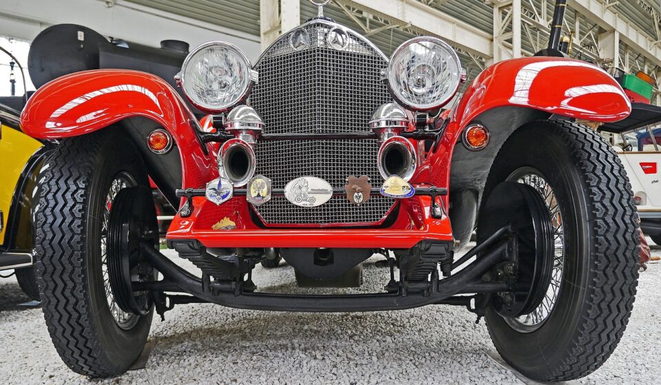 mercedes, spider, roadster, race car, convertible, open, 1920s, rigid axle, leaf springs, cooler, fender, headlights, horns, mercedes star, antique car, oldie, technik museum speyer, exhibit, sports car, mercedes benz, daimler, exhibition