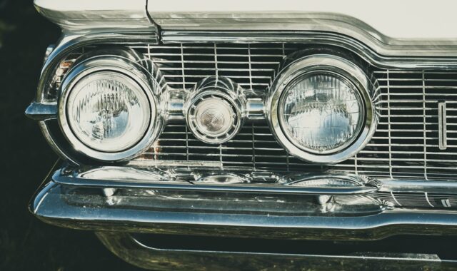 vintage, car, lights, shiny, chrome, classic, automotive, headlights, history, detail, american dream, curiosity, retro, iconic, car wallpapers, aesthetics, iconic car, vintage car, collectible, retro car