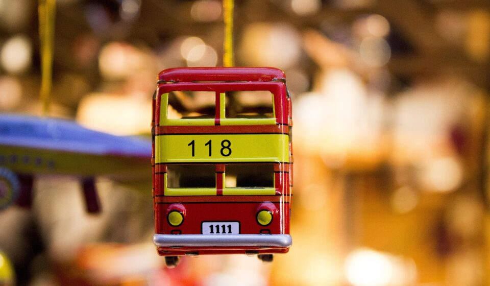 toy car, souvenir, bus, vehicle, toy, decoration, decor, decorative, close up, bus, bus, bus, bus, bus