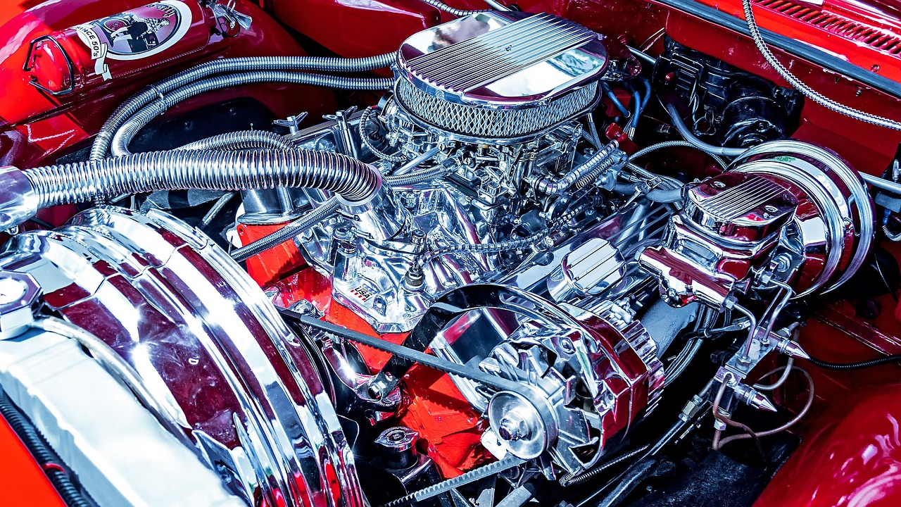 chrome, engine, glittering, metal, technology, engine compartment, car wallpapers, automobile, detail shot, vehicle, car, metallic, us car