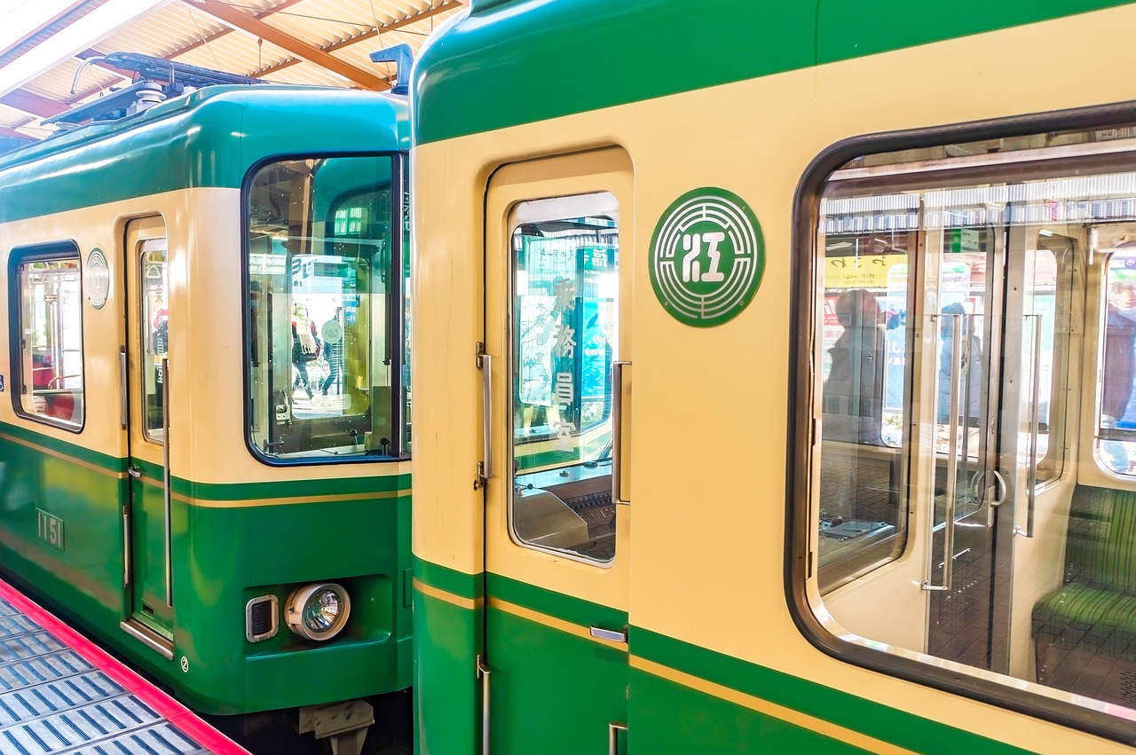 train, travel, urban, transportation, enoshima electric railway, kamakura, japan, vehicle, traffic, kamakura, kamakura, kamakura, kamakura, kamakura
