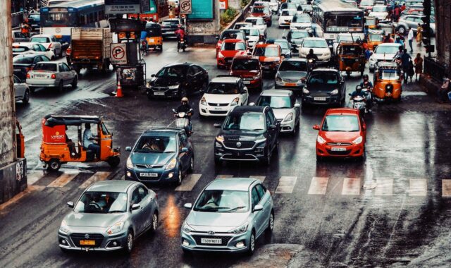 traffic, nature, city, road, street, rain, hyderabad, india, landscape