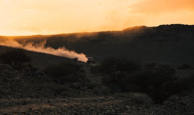 sunset, rally, car, race, sport, wrc, road, dust, desert, off-road, quad, driver, adrenaline, adventure, extreme sport, landscape, journey, nature, car wallpapers, adventure sport, extreme, road race